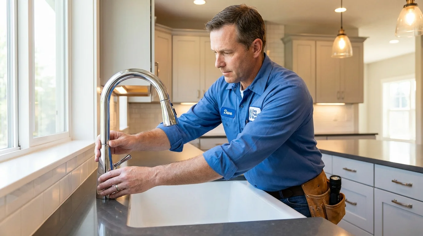 Kitchen faucet installation by Johns Plumbing LLC in Eleanor