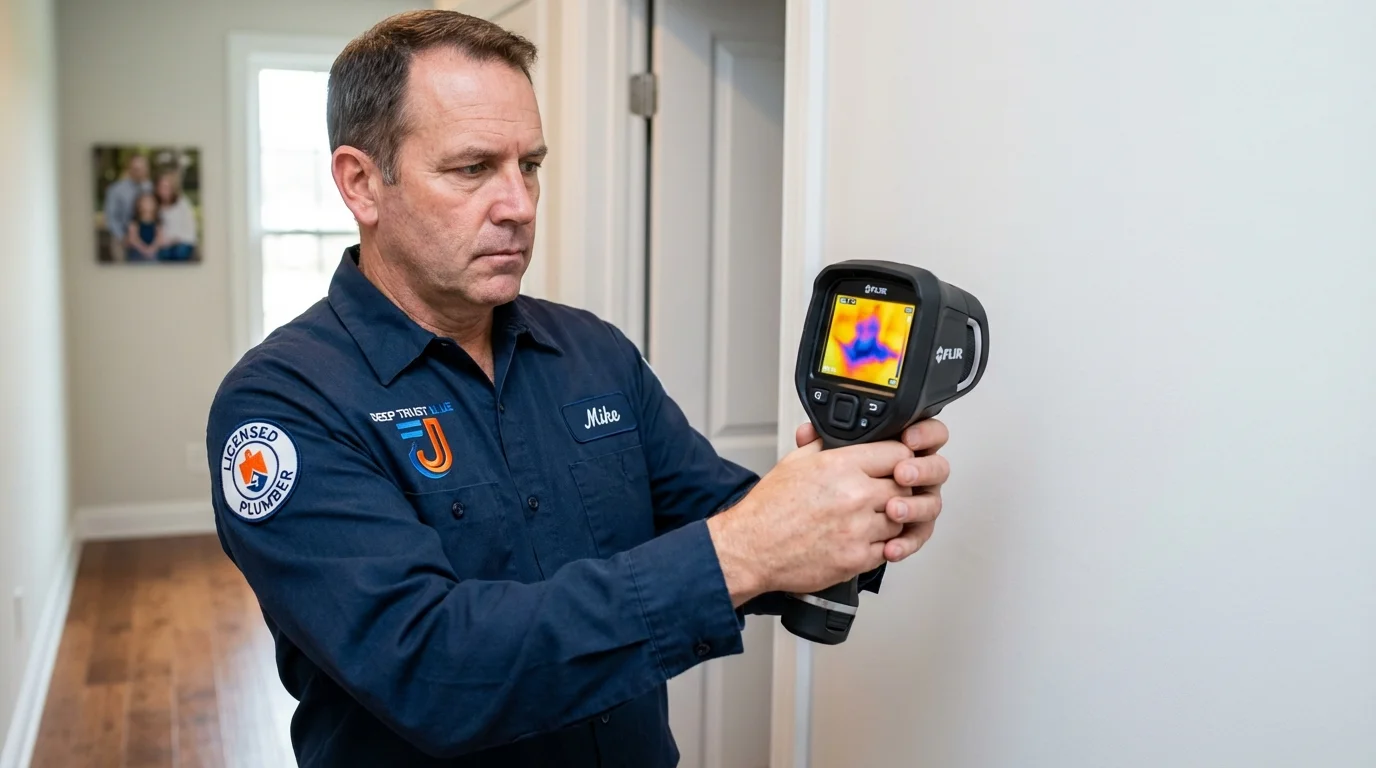 Thermal imaging leak detection by Johns Plumbing LLC in Eleanor